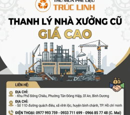 Thanh lý nhà xưởng cũ giá cao