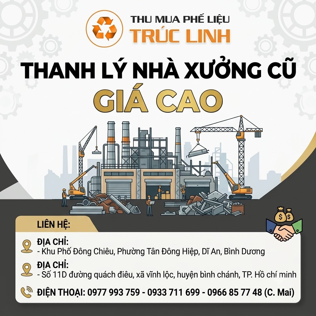 Thanh lý nhà xưởng cũ giá cao