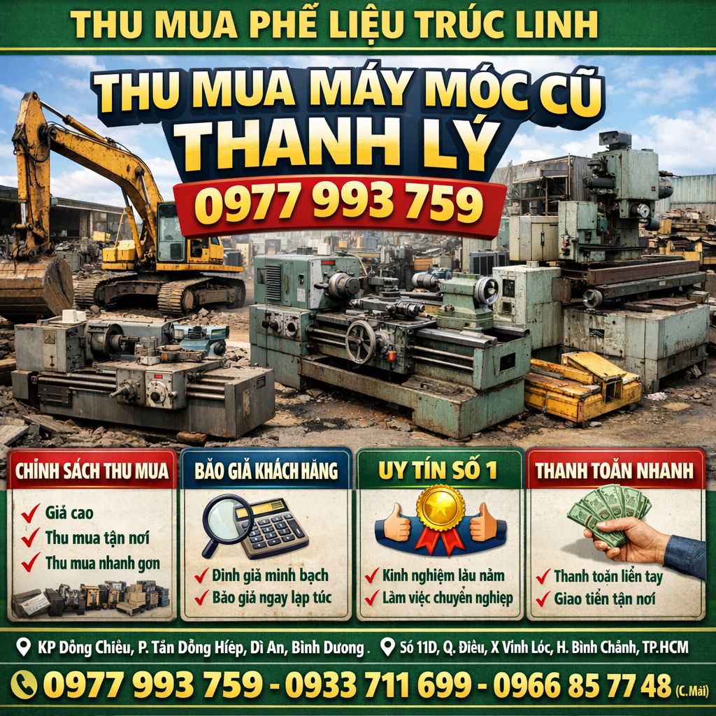 thu mua máy móc cũ thanh lý
